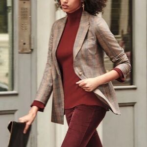 ⭐️LAFAYETTE 148 fall check windowpane blazer ⭐️